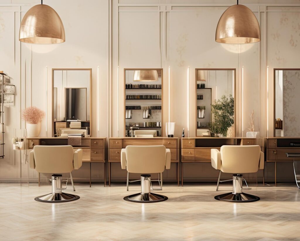 modern upscale salon with chairs