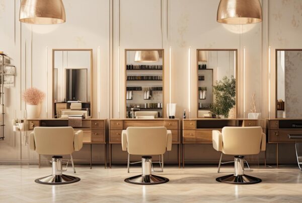 modern upscale salon with chairs