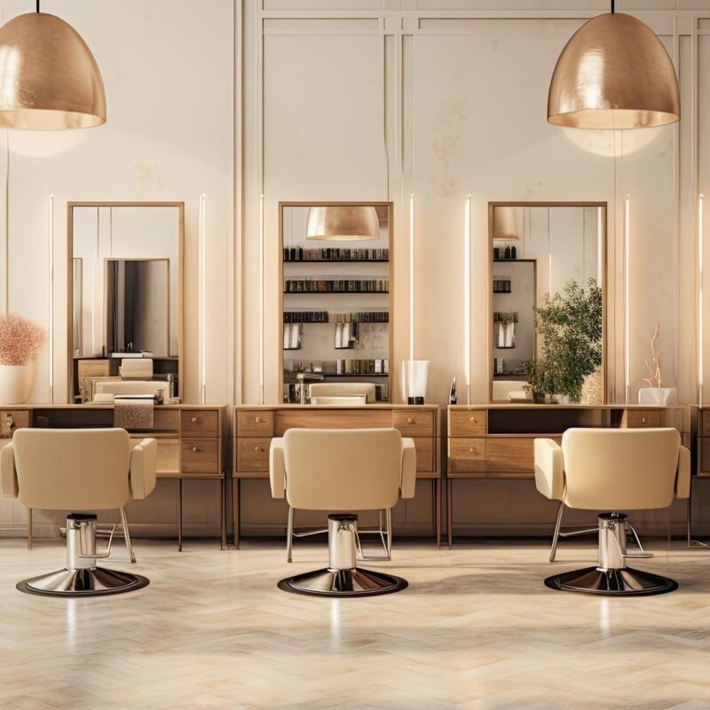 modern upscale salon with chairs
