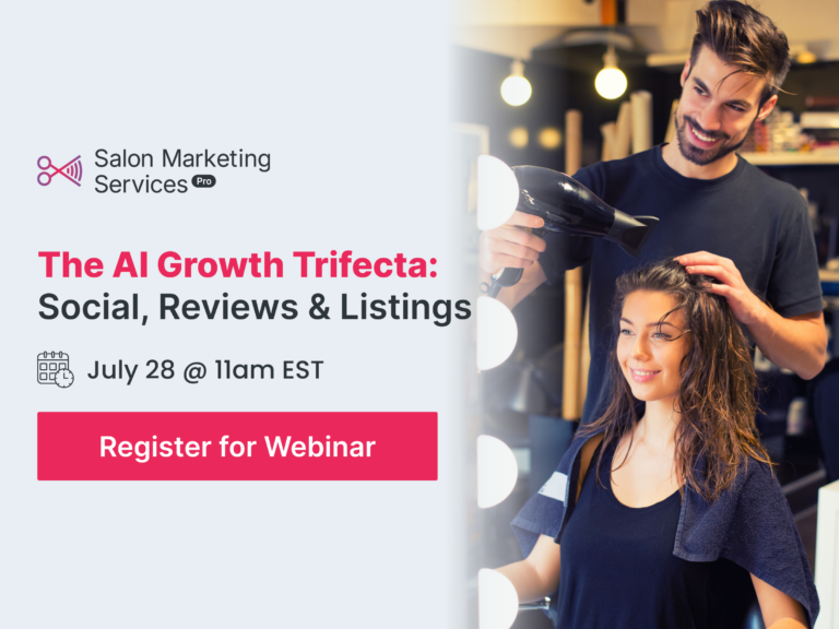 Webinar announcement about AI in Salon Marketing